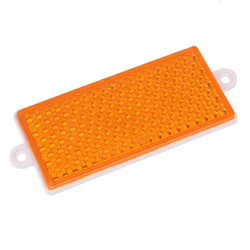 WAŚ ODBLASK PROSTOKĄTNY Z UCHEM POMARAŃCZOWY 105X48MM, ROZSTAW OTW. 116MM UP105X48UP