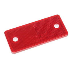 WAŚ ODBLASK PROSTOKĄTNY Z OTWORAMI CZERWONY 96X42MM UP96X42OC