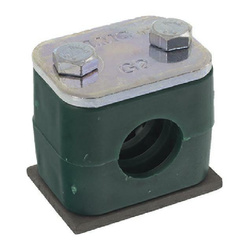 OBEJMA RUROWA FI 28MM, POJEDYNCZA KPL. Z PODKŁADKAMI I ŚRUBAMI OBP 28 P ZIEL