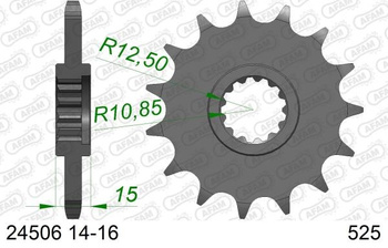 AFAM Zębatka Napędowa Przód MOTO 14 Zębów STALOWA 24506-14