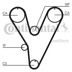 CONTITECH Pasek rozrządu CT805 do HYUNDAI SONATA 3.0i V6 (od 93) 149 zębów