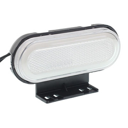 WAŚ LAMPA OBRYSOWA BIAŁA DIODOWA Z UCHWYTEM I ODBLASKIEM, OWALNA 12/24V W198