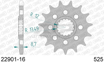 AFAM Zębatka Napędowa Przód MOTO 16 Zębów STALOWA 22901-16