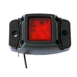 HORPOL LAMPA OBRYSOWA CZERWONA DIODOWA NA PODST. GUMOWEJ, 12/24V LD438