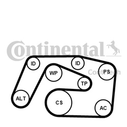 CONTITECH Zestaw paska wielorowkowego 6PK2271K1 MERCEDES 2,2/2,7 CDI W202/W210