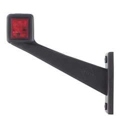 HORPOL LAMPA OBRYSOWA BIAŁO-CZERWONA DIODOWA NA WYSIĘGNIKU UKOŚNYM, LEWA, 12/24V LD442L