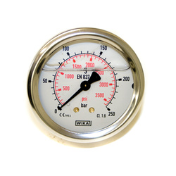 WIKA MANOMETR 1/4 TYŁ, 0-250 BAR B711-W063250T