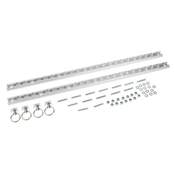 ZESTAW LISTEW MOCOWANIA ŁADUNKÓW ALUMINIOWYCH PÓŁOKRĄGŁYCH 609X30X11MM + HACZYKI + ŚRUBY MONTAŻOWE T342178