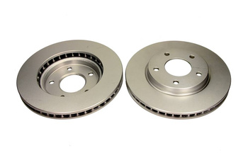 QUARO TARCZA HAMULCOWA MITSUBISHI PRZÓD LANCER 08- Z POWŁOKĄ ANTYKOROZYJNĄ