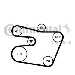CONTITECH Zestaw paska wielorowkowego 6PK1538K1 BMW E46 2.0-3.0