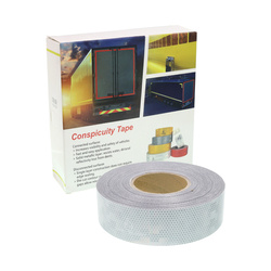 GMP TAŚMA ODBLASKOWA W ROLCE 50MB BIAŁA III GENERACJA, CIĄGŁA, KONTUROWA GMPTOR50B