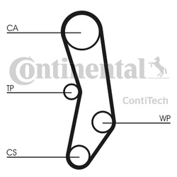 CONTITECH Pasek rozrządu VW 2,3, AUDI, NISSAN 151z CT515