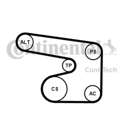 CONTITECH ZESTAW PASKA WIELOROWKOWEGO OPEL 1,6/1,8/2,0