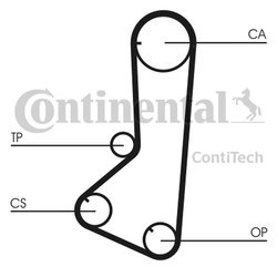 CONTITECH Pasek rozrządu CT802 do MITSUBISHI GALANT 2.0i V8 (od 88) 122 zęby