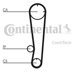 CONTITECH Pasek rozrządu CT738 HYUNDAI 1.3/1.5, TOYOTA, MITSUBISHI COLT 92z