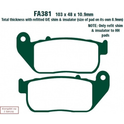 EBC KLOCKI HAMULCOWE V EBCFA381V do HARLEY DAVIDSON (R) XL 1200 C SPORTSTER CUSTOM (04-13)