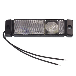 LAMPA OBRYSOWA BIAŁA DIODOWA 1 DIODA, Z KABLEM W45.