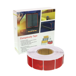 GMP TAŚMA ODBLASKOWA W ROLCE 50MB CZERWONA III GENERACJA, PRZERYWANA, KONTUROWA GMPTOR50CP