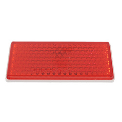 WAŚ ODBLASK PROSTOKĄTNY PRZYKLEJANY CZERWONY 105X48MM UP105X48CP