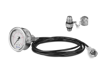 Zestaw pomiarowy serwisowy z przyłączką M16x2-1/4BSP manometrem tylnym 0-250bar i przewodem 1000mm