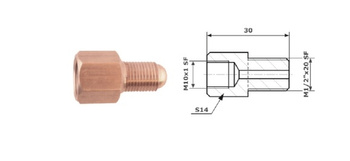 PRZEWODY HAMULCOWE ŁĄCZNIK PRZEWODÓW HAM. WEW. M 10X1 SF + ZEW M 1/2"X20 SF