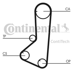 CONTITECH Pasek rozrządu CT839 MITSUBISHI L200 2,0 96- (123 Z.)