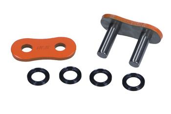 AFAM MR A520XHR2-O Ogniwo łączące łańcucha napędowego motocyklowego Skuwka nitowana 520 Pomarańczowe