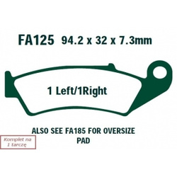EBC Klocki Hamulcowe Motocyklowe EBCFA125TT HONDA XR 250 (91-95) / TRX 250 (88-89) / CRM 250 R (93) / CR 250 (87-88)