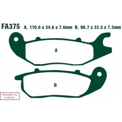 EBC Klocki Hamulcowe Motocyklowe FA375 EBCFA375 do HONDA CBR 125 (04-06)