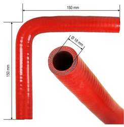 TECHMOT PRZEWÓD WODY UNIWERSALNY KĄT 90 SILIKON 18X150X150MM
