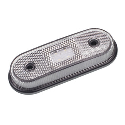 FRISTOM Lampa obrysowa biała diodowa owalna, 12/24V FT-020 B LED