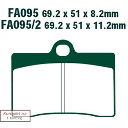 EBC Klocki Hamulcowe Motocyklowe FA095 EBCFA095 do DUCATI MONSTER 600 (93-97)/ 916 SPS (996CC) (97-98)/ 750 MONSTER/MONSTER DARK (99)/ 600 MONSTER CITY/CITY DARK (99)