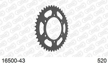 AFAM Zębatka Napędzana Tył MOTO 43 Zębów STALOWA CZARNA 16500-43