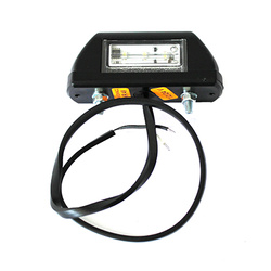 HORPOL LAMPA OŚWIETLENIA TABLICY REJESTRACYJNEJ DIODOWA, KLOSZ BIAŁY, CZARNA,MAŁA,12/24V LTD702