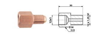 PRZEWODY HAMULCOWE ŁĄCZNIK PRZEWODÓW HAM. WEW. M 12X1 SF + ZEW M 12X1,25 SF