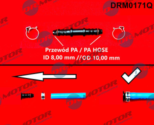 DR. MOTOR SZYBKOZŁĄCZKA Z ORINGAMI ŁĄCZNIK PROSTY DO WĘŻA 8MM DRM0171Q