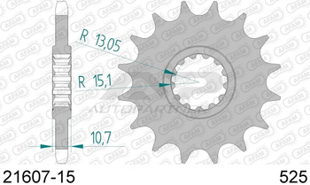 AFAM Zębatka Napędowa Przód MOTO 15 Zębów STALOWA 21607-15