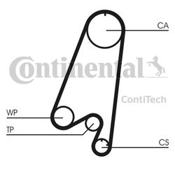 CONTITECH Pasek rozrządu DAEWOO TICO 0,8 107z CT910