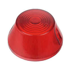 KLOSZ LAMPY OBRYSOWEJ CZERWONEJ NISKIEJ KLOSZ BEZ PODKŁADKI, PRZYCZEPA, FI 92MM, H=52MM WE92K