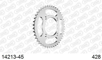 AFAM ZĘBATKA NAPĘDZANA TYŁ MOTO STALOWA OCYNKOWANA SREBRNA