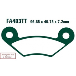 EBC Klocki Hamulcowe Motocyklowe EBCFA483R KEEWAY GTX 300 QUAD (10-11)