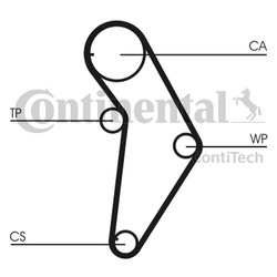 CONTITECH Pasek rozrządu CT973 FIAT 1,1 CC/PANDA/PUNTO 93-99 (104 z.)