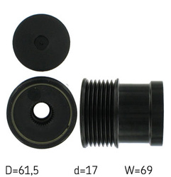 SKF KOŁO PASOWE ALTERNATORA VKM03405 FORD TRANSIT 2.4 TDCI 00-