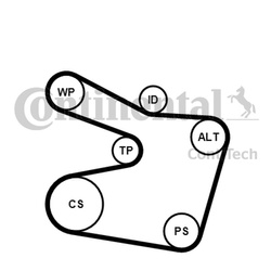 CONTITECH Zestaw paska wielorowkowego 6PK1538K2 BMW 2,0-3,0 E39/E46