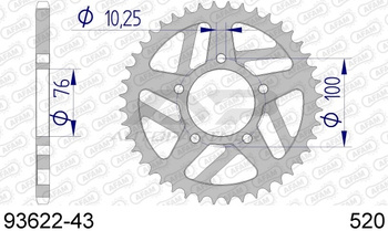 AFAM ZĘBATKA NAPĘDZANA TYŁ MOTO ALUMINIOWA ANODOWANA GUN METAL
