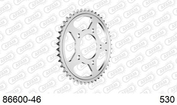AFAM ZĘBATKA NAPĘDZANA TYŁ MOTO STALOWA OCYNKOWANA SREBRNA