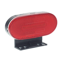 WAŚ LAMPA OBRYSOWA CZERWONA DIODOWA Z UCHWYTEM I ODBLASKIEM, OWALNA 12/24V, DIODY CENTRALNIE W196 - CZ