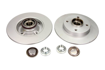 QUARO Tarcza hamulcowa QD0711 Peugeot Tył 307/C4 z łożyskiem, z powłoką antykorozyjną