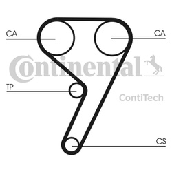 CONTITECH Zestaw rozrządu z pompą wody CT881WP2 Ford Fiesta 1.2 16V/1.4/1.6TI
