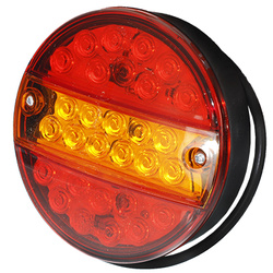 WAŚ LAMPA TYLNA ZESP. 3-SEGM. L/P, DIODOWA MB, LIAZ, NACZEPY - Z PRZEWODEM, 12/24V W19D